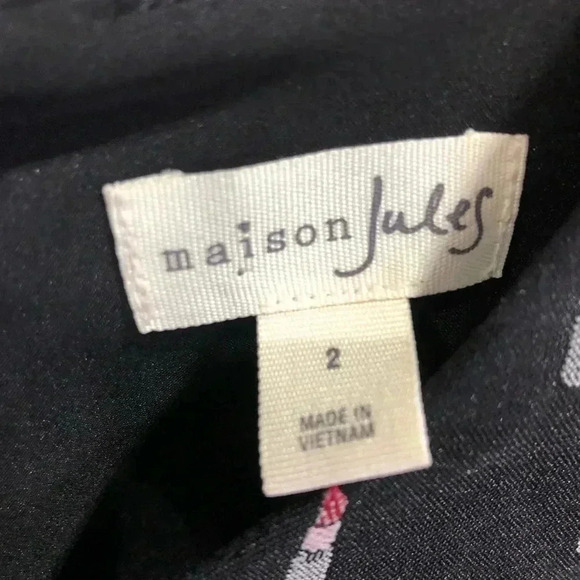 Maison Jules Sleeveless Fit & Flare Midi Dress,zipper back,lipstick pattern - Picture 8 of 9